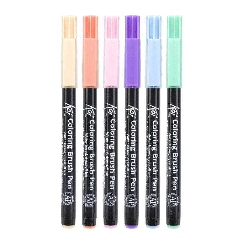 Sakura Koi Coloring Brush Pen akvarel flomasteri sa četkicom - set od 6 kom Sweets