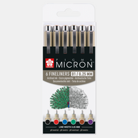 Sakura Pigma Micron 01 tehnička pera 0,25 mm set od 6 boja