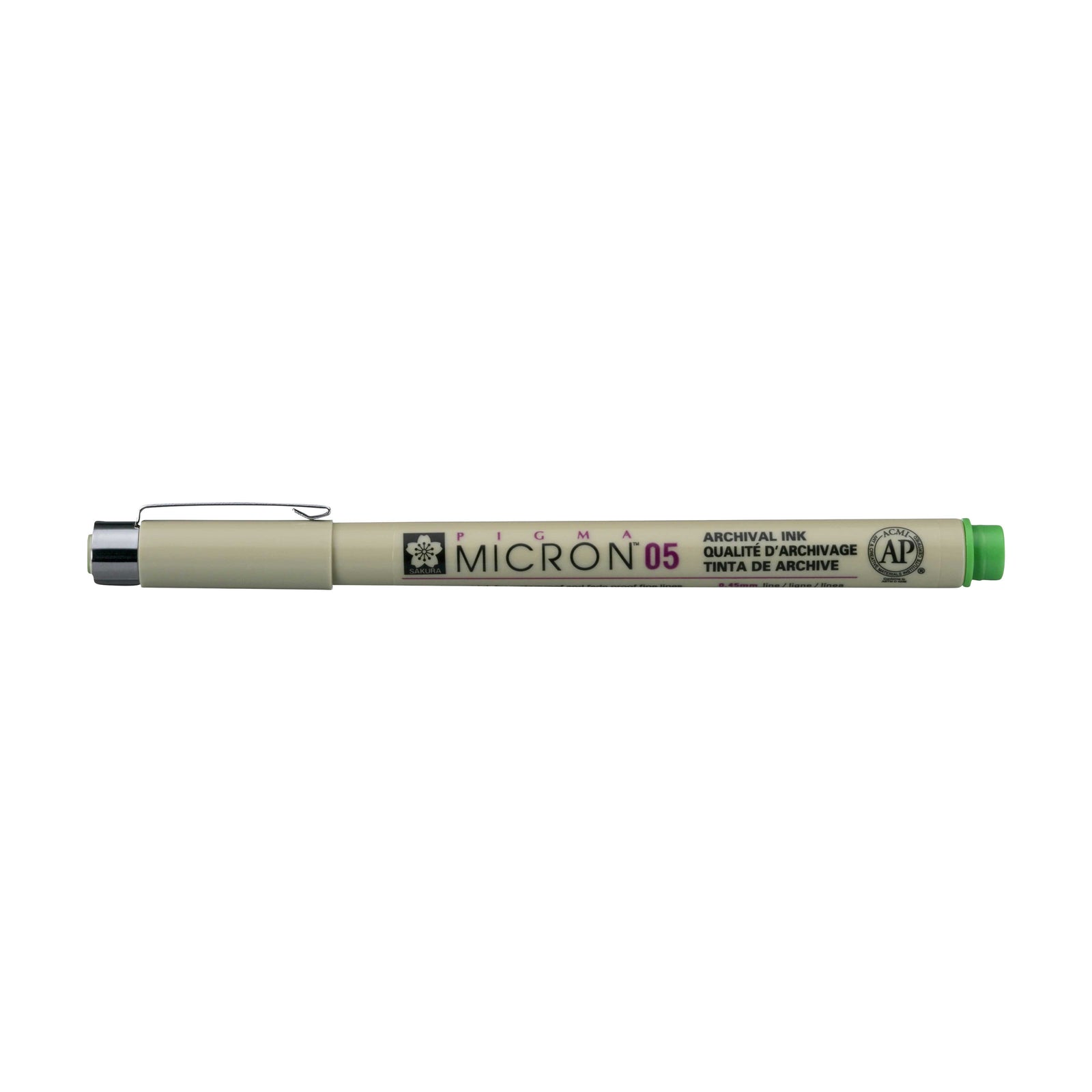 Sakura Pigma Micron 05 fineliner 0,45 mm – set od 6 boja – Sveže zelena