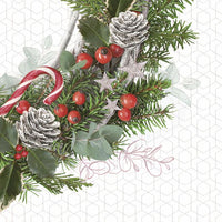 Salvete za dekupaž Adventni venac sa šišarkama - 1 kom.