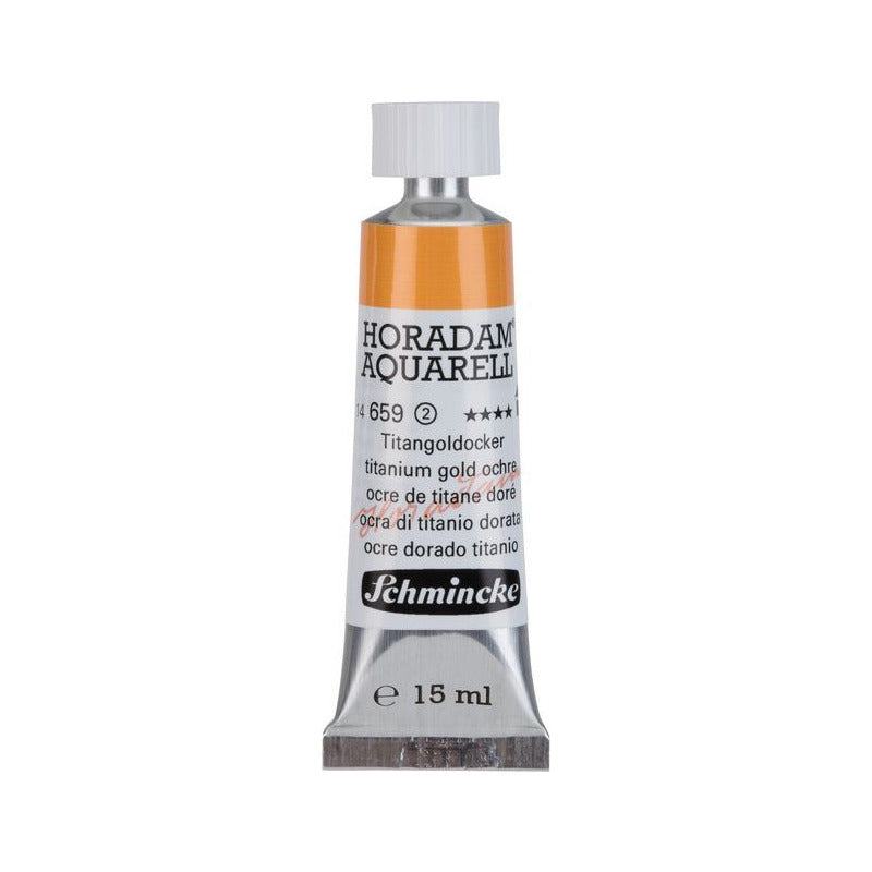 Schmincke Horadam akvarel boja u tubi 15 ml - Onetz – 659 Titanijum zlatni oker
