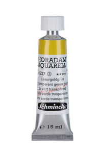 Schmincke Horadam akvarel boja u tubi 15 ml - Onetz – 537 Transparentno zeleno-zlatna