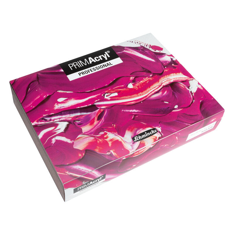 Schmincke PRIMAcryl drvena kutija sa akrilnim bojama 10 x 35 ml + bela 150 ml i četkice
