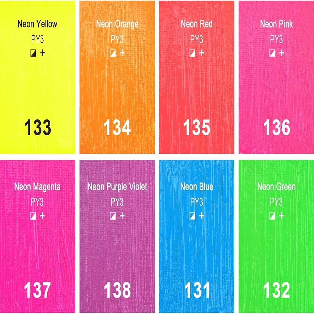 Set 8 akrilnih boja Phoenix neonske 8 x 21 ml