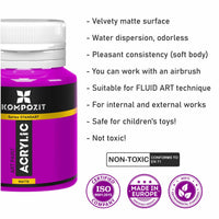 Set akrilnih boja Kompozit STANDART 18 x 20 ml