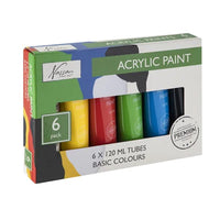 Set akrilnih boja Nassau 6x120ml BASIC COLOURS