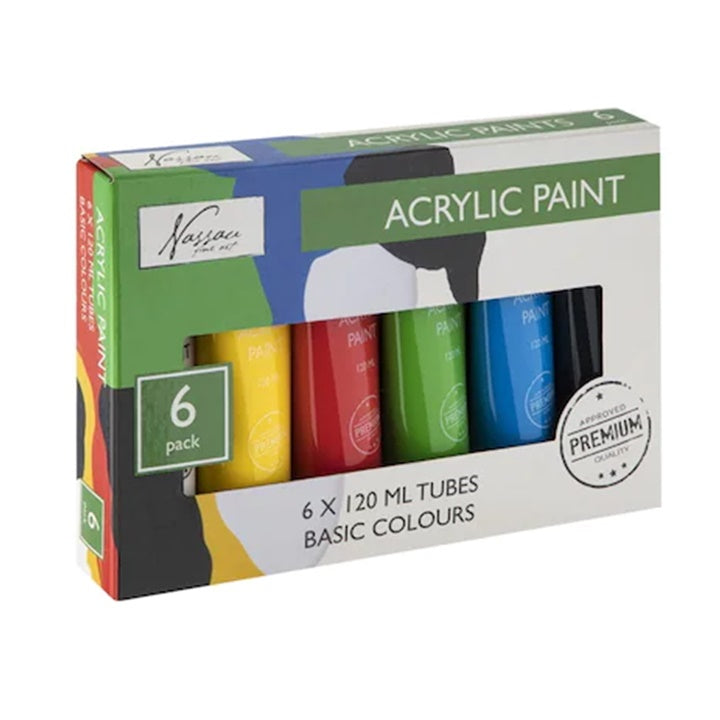 Set akrilnih boja Nassau 6x120ml BASIC COLOURS