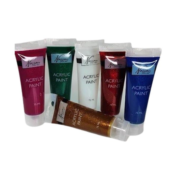 Set akrilnih boja Nassau 6x75ml GLITTER | Artmie