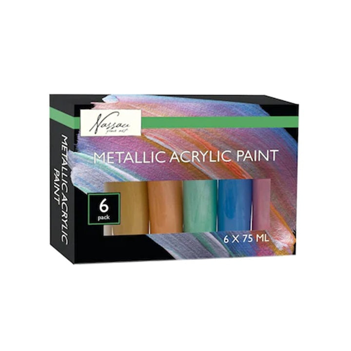 Set akrilnih boja Nassau 6x75ml METALLIC