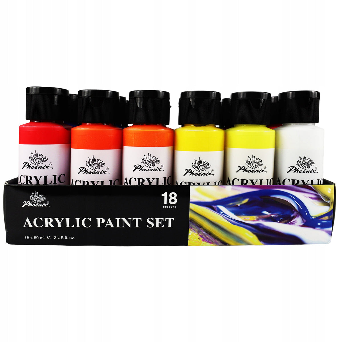 Set akrilnih boja Phoenix 18 x 59 ml