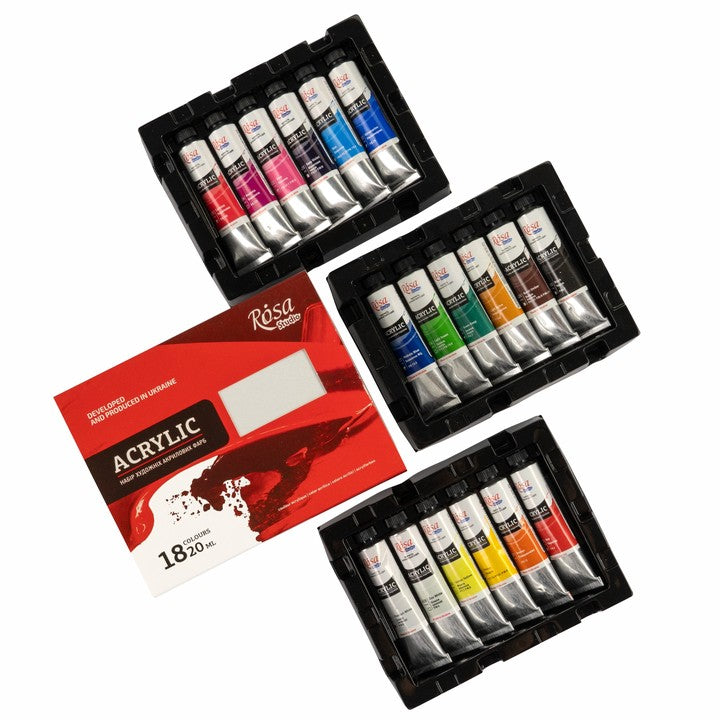 Set akrilnih boja ROSA STUDIO | 18x20 ml — slika 1