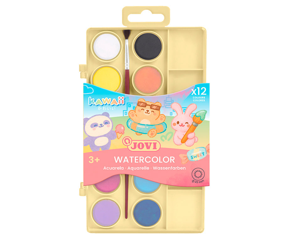 Set akvarel boja JOVI Kawaii 22 mm - 12 kom sa četkicom