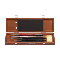 Set akvarel četkica da Vinci u drvenoj kutiji