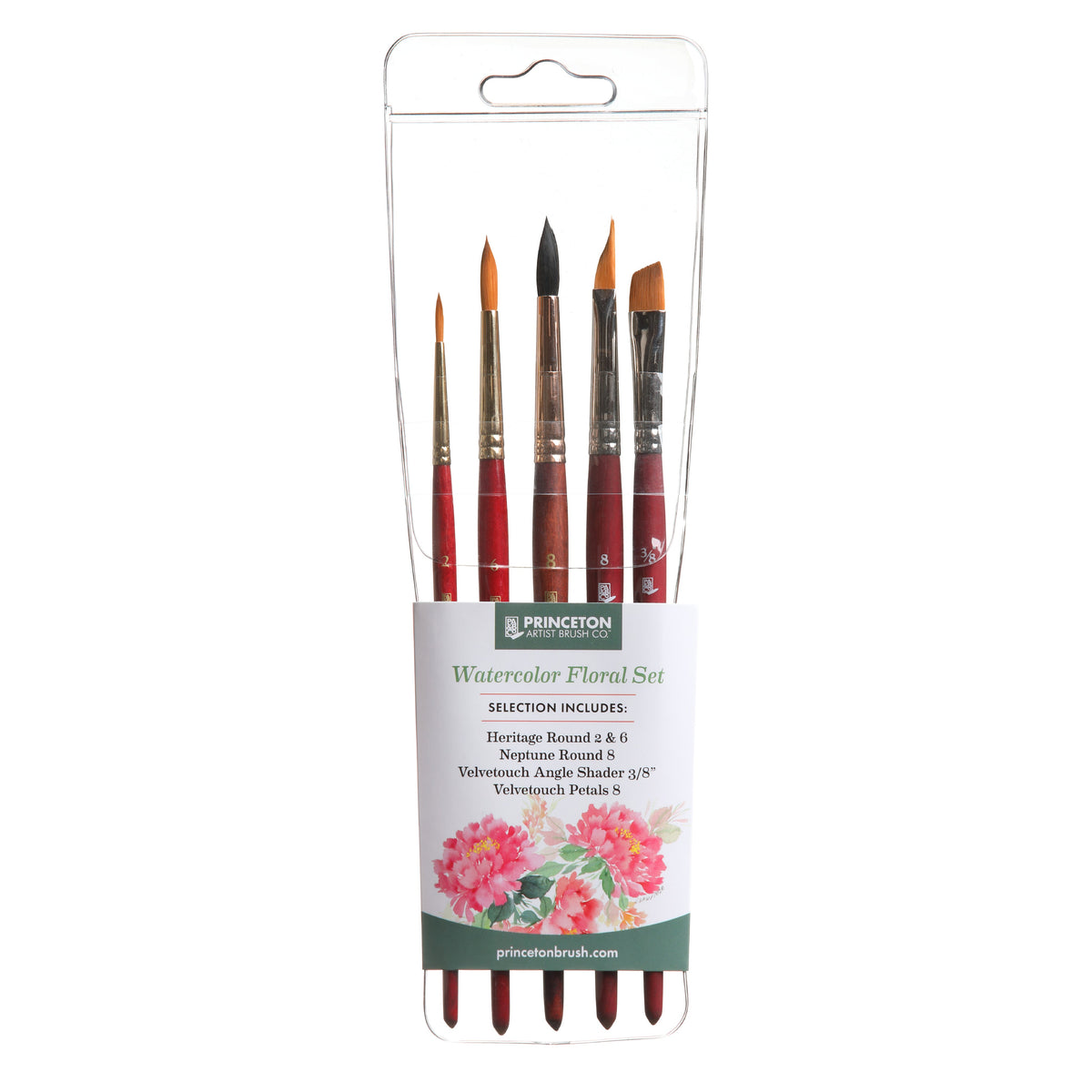 Set četkica Princeton Watercolor Floral – 5-delni set
