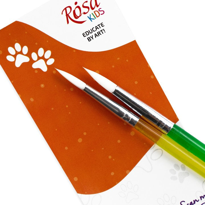 Set četkica ROSA Kids 2 kom. sintetičke | okrugle br. 6, 8 — slika 2