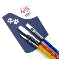 Set četkica ROSA Kids 3 kom. sintetičkih | okrugla br. 6, ravna br. 6, 10 — slika 2