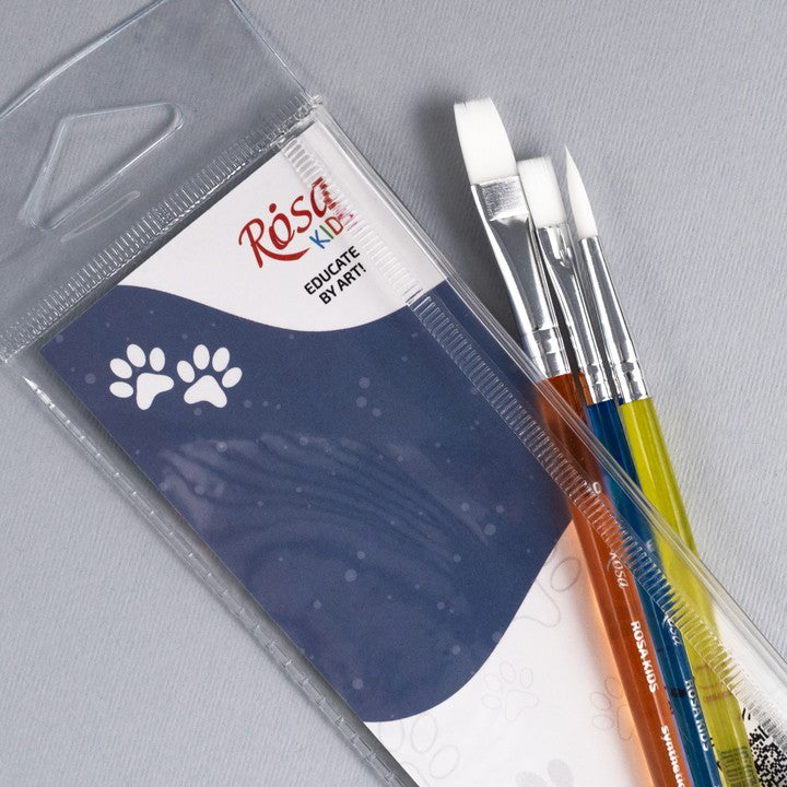 Set četkica ROSA Kids 3 kom. sintetičkih | okrugla br. 6, ravna br. 6, 10 — slika 4