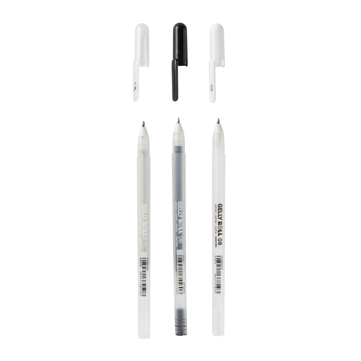 Set gel olovaka SAKURA Gelly - 3-delni (providna, crna, bela)