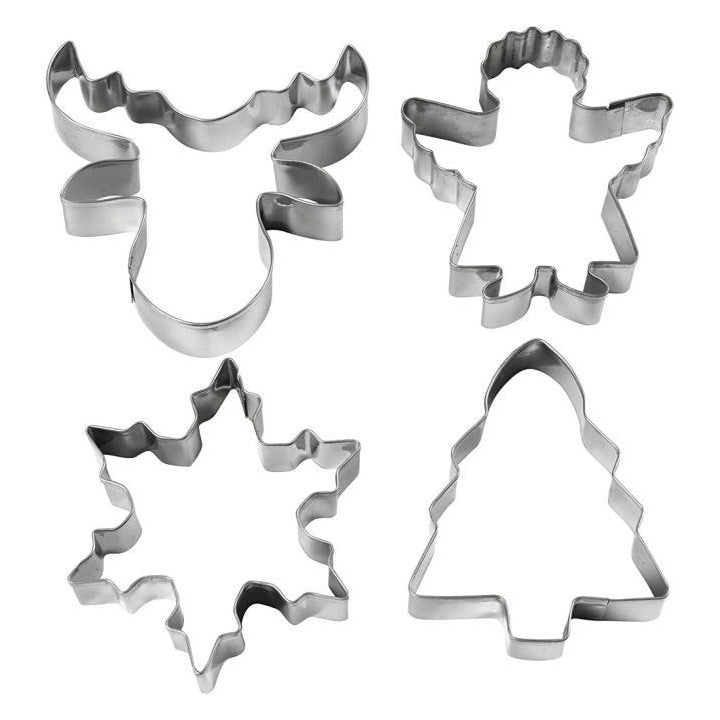 Set metalnih formi - 4 komada - rukavica, pahulja, čovečuljak