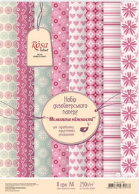 Set papira za scrapbooking Chwile czułości 21 x 29.7 cm | Artmie
