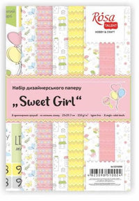 Set papira za scrapbooking Sweet Girl 21 x 29.7 cm | Artmie