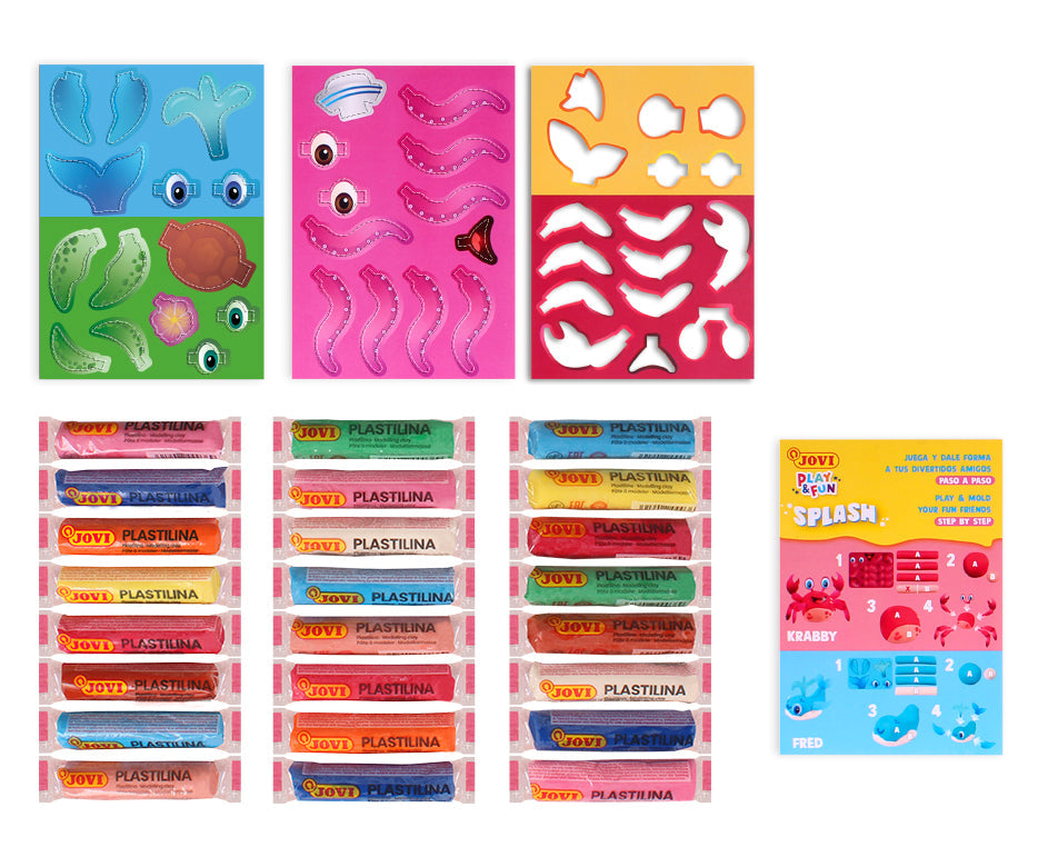 Set plastelina JOVI Play&Fun Splash 360 g u koferčetu