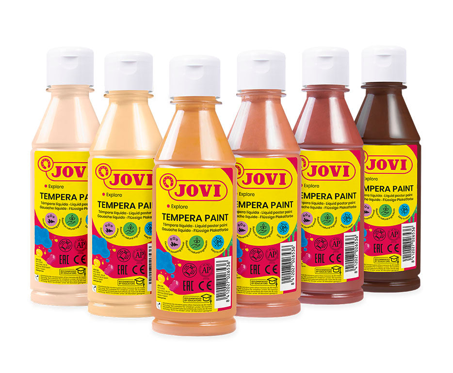Set tečnih tempera JOVI Premium 6 x 250 ml nijanse kože