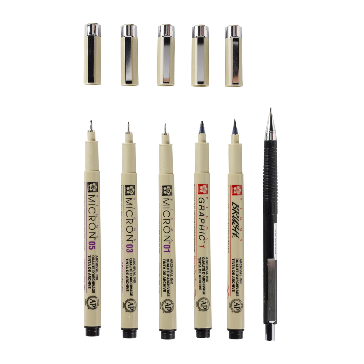 Set tehničkih pera Sakura Pigma Micron Manga 6 kom crna