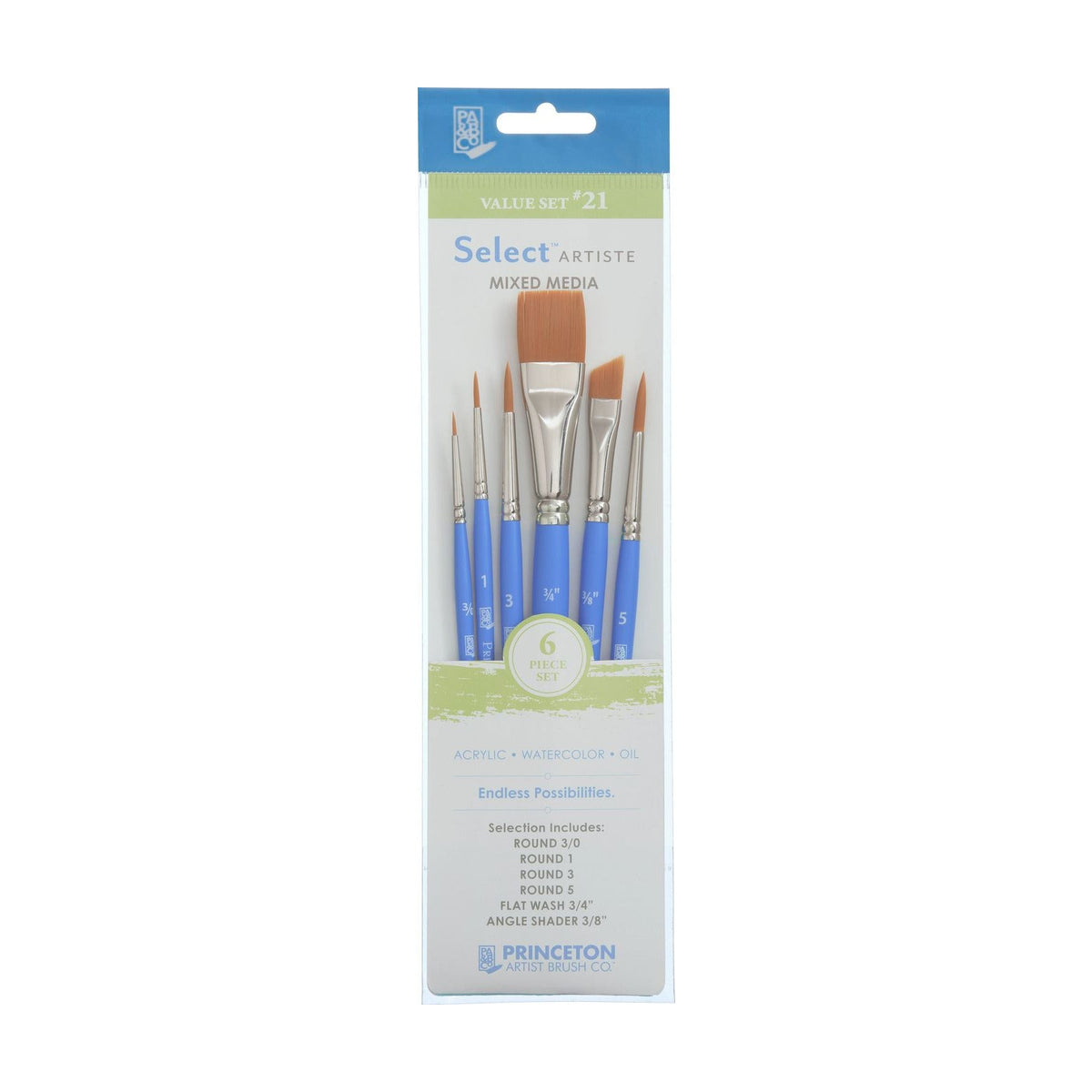 Set univerzalnih četkica PRINCETON Select 3 – 6 delova