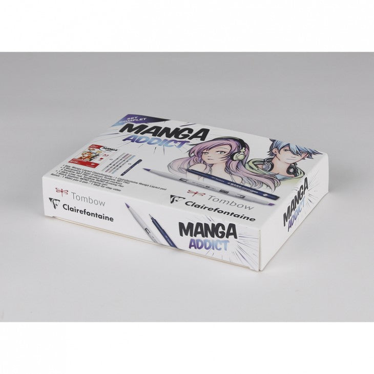 Set za crtanje mange CLAIREFONTAINE Manga Addict Tombow A5 - 50 listova
