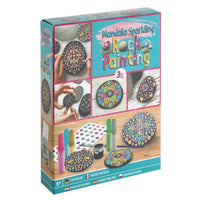 Set za slikanje mandala - 3 kamena i svetlucave boje | artmie.rs