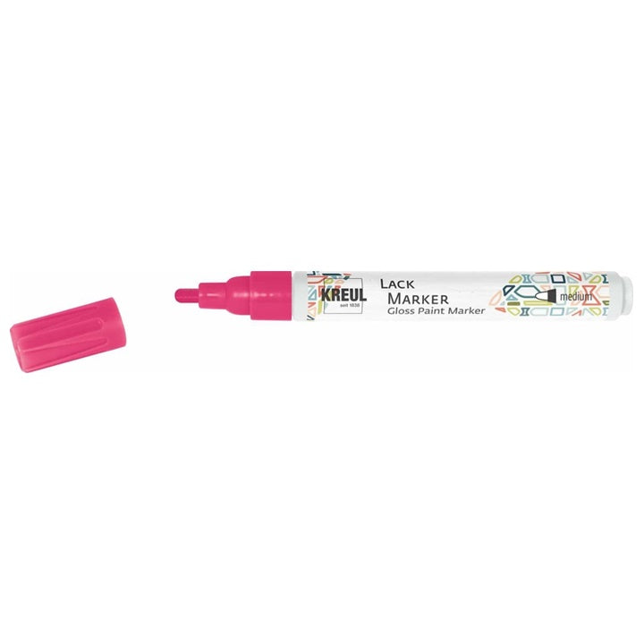 Sjajni lak marker Kreul medium – neonska roze