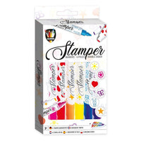 Stamper flomasteri 6-delni dvostrani set za bojenje i pečatiranje za decu | artmie.pl