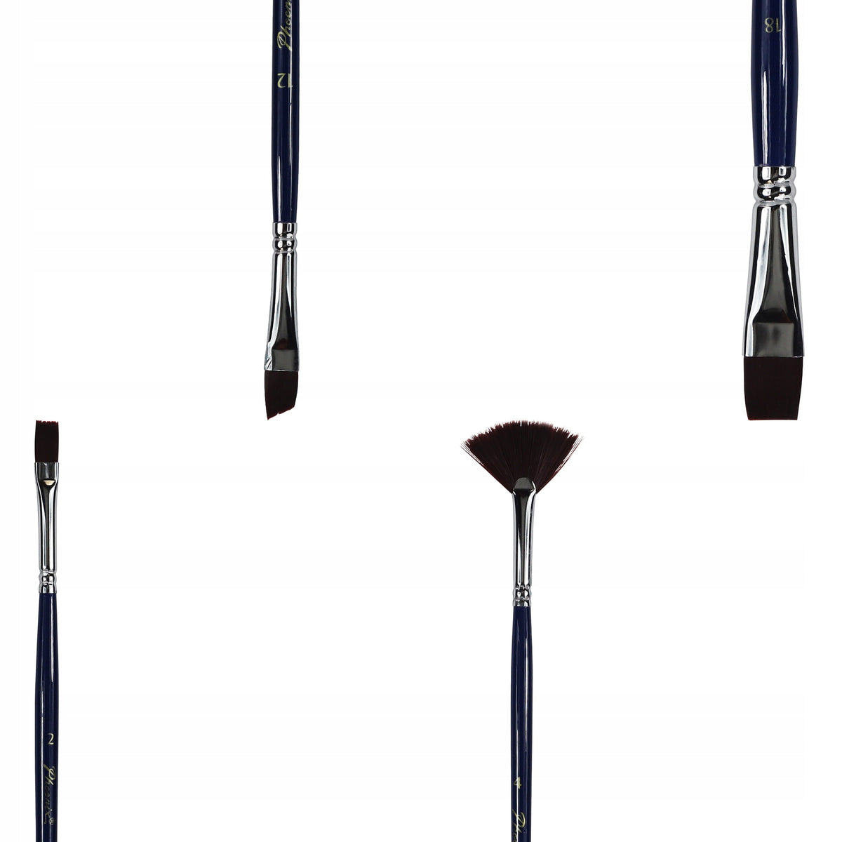 Štetke Phoenix od braon najlona 6614S2 - set od 4 dela