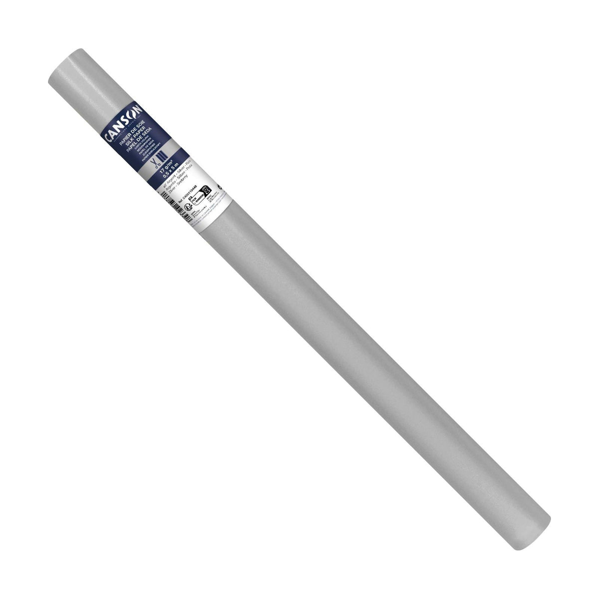 Svileni papir CANSON u rolni 50 x 500 cm, 17 g – Srebrna