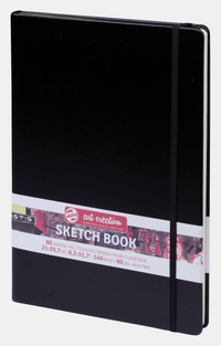 Blok za skiciranje Talens Art Creation Black 21 x 30 cm, 140 g/m2, 90 listova, tvrd povez
