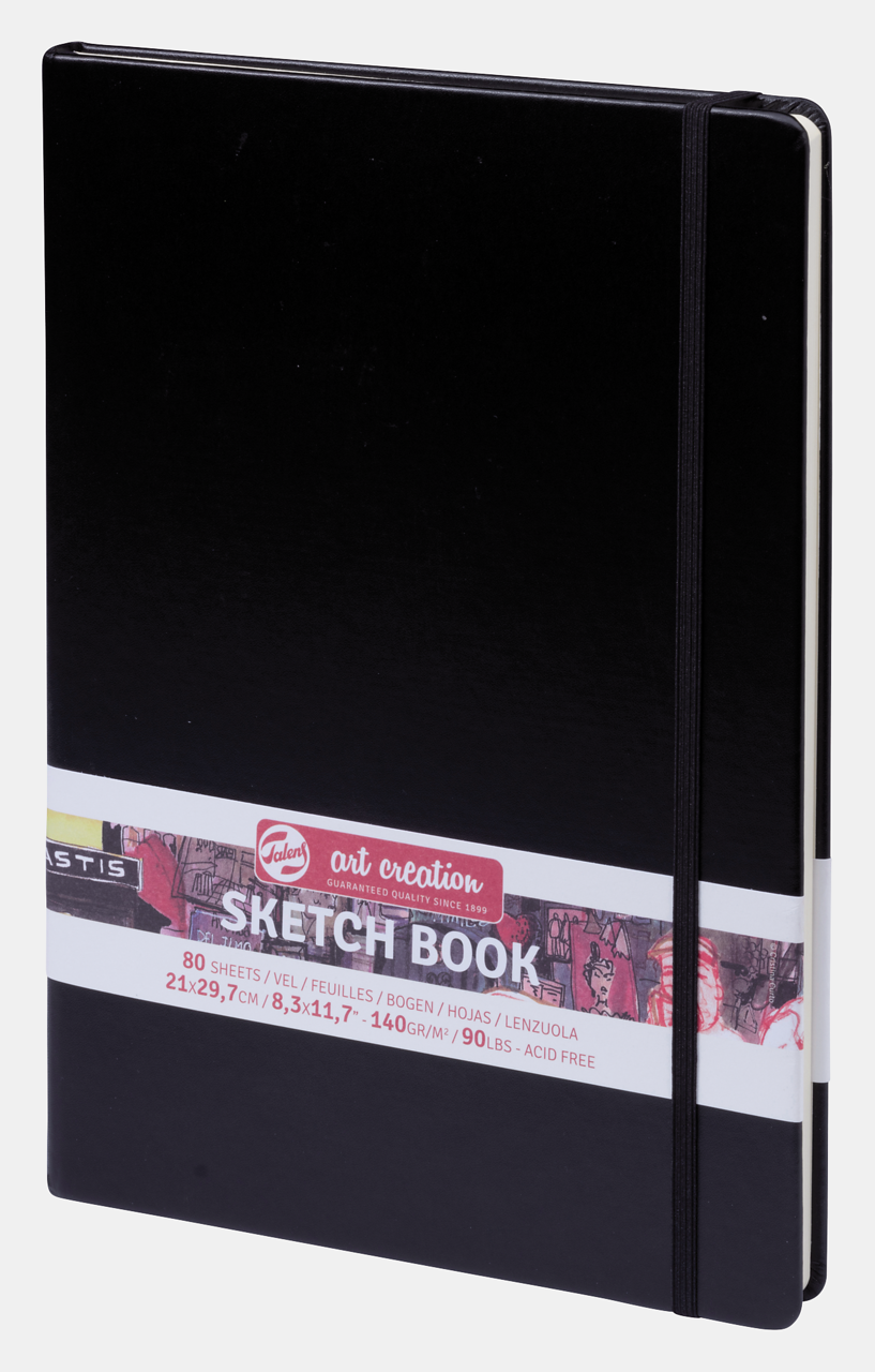 Blok za skiciranje Talens Art Creation Black 21 x 30 cm, 140 g/m2, 90 listova, tvrd povez