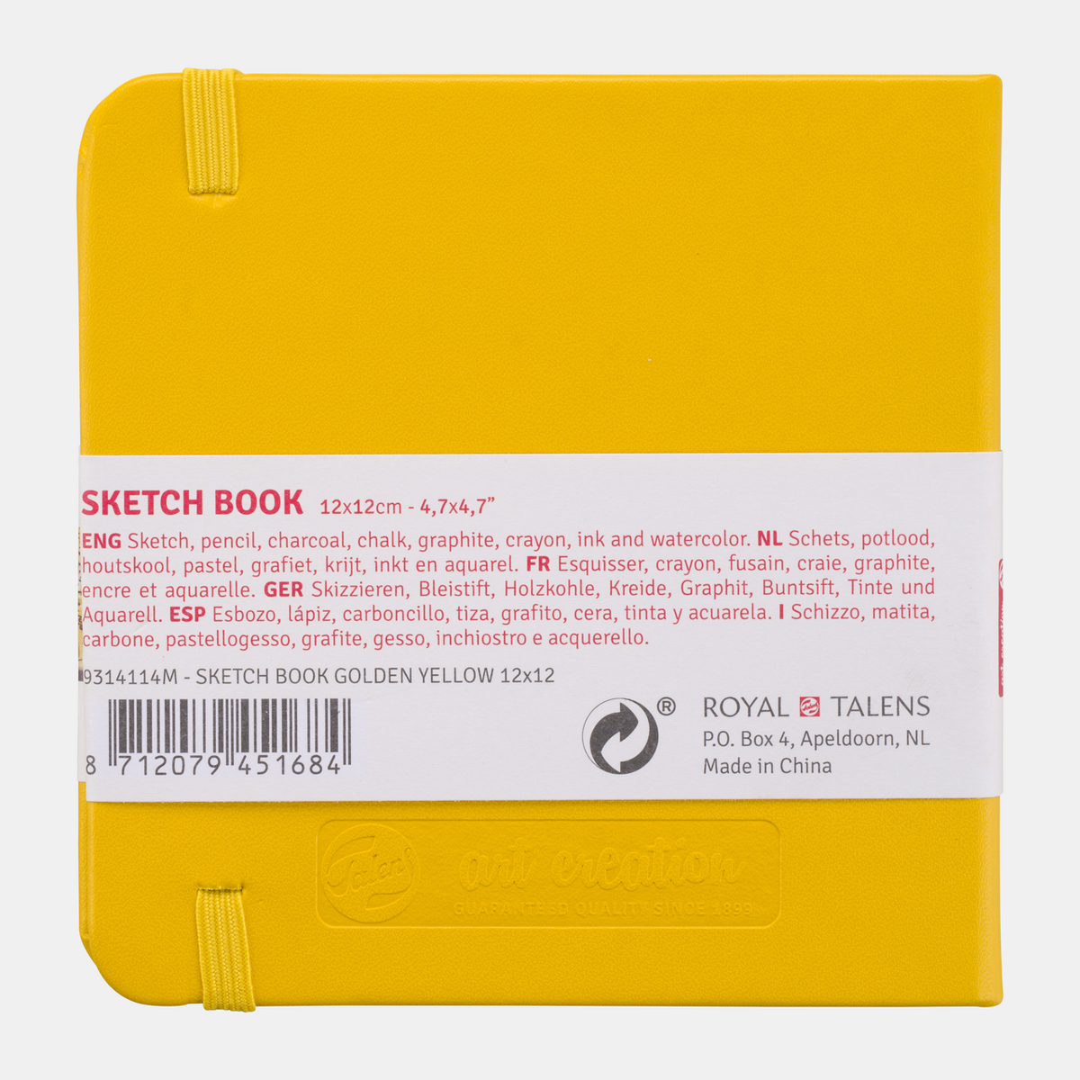 Skicen blok Talens Art Creation zlatnožuti 12 x 12 cm, 140 g/m², 80 listova