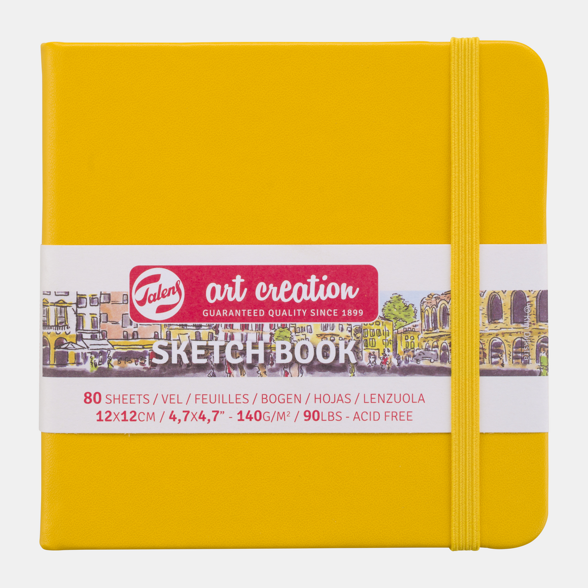 Skicen blok Talens Art Creation zlatnožuti 12 x 12 cm, 140 g/m², 80 listova