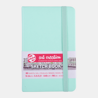 Blok za skiciranje Talens Art Creation Mint 9 x 14 cm, 140 g, 80 listova - tvrd povez