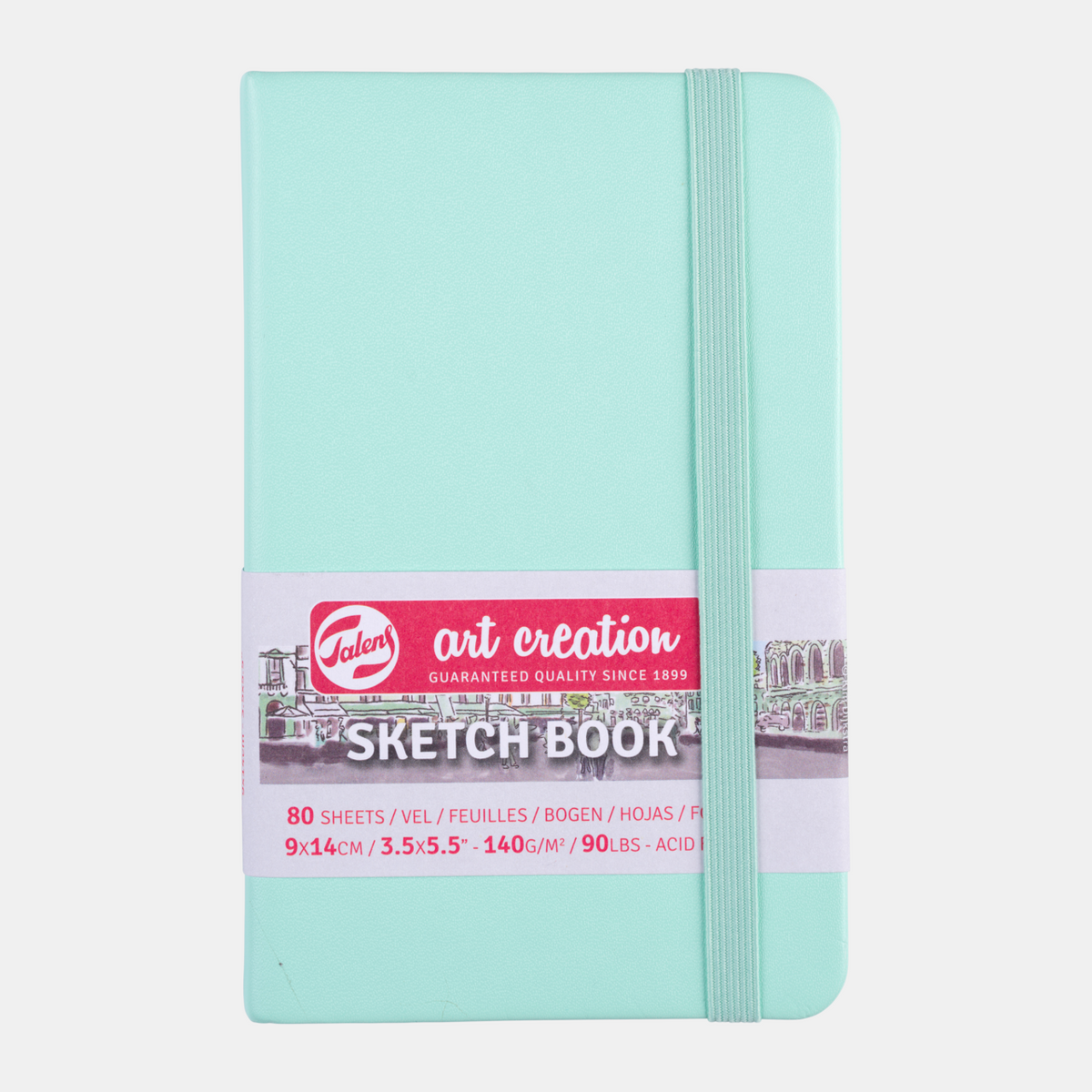 Blok za skiciranje Talens Art Creation Mint 9 x 14 cm, 140 g, 80 listova - tvrd povez