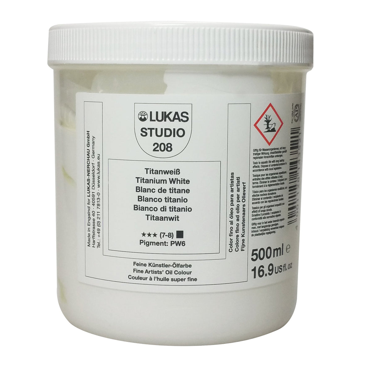 Uljana boja LUKAS Studio - 500 ml Titanijum bela