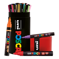 Posca kombinovani set markera u metalnoj kutiji – 13 kom (PC-3M, PC-5M, PC-5BR)