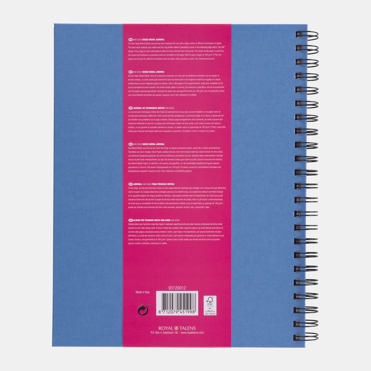 ROYAL TALENS Van Gogh Mix Media blok 160 g/m² 50 listova A4 lepljen