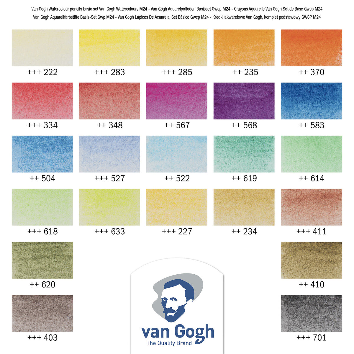 ROYAL TALENS Van Gogh set akvarel drvenih bojica 24 kom
