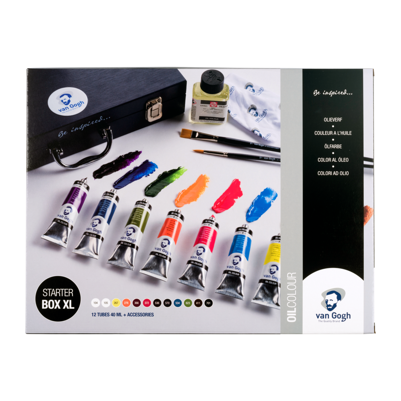 Set uljanih boja ROYAL TALENS Van Gogh početnički box XL 12 x 40 ml + pribor