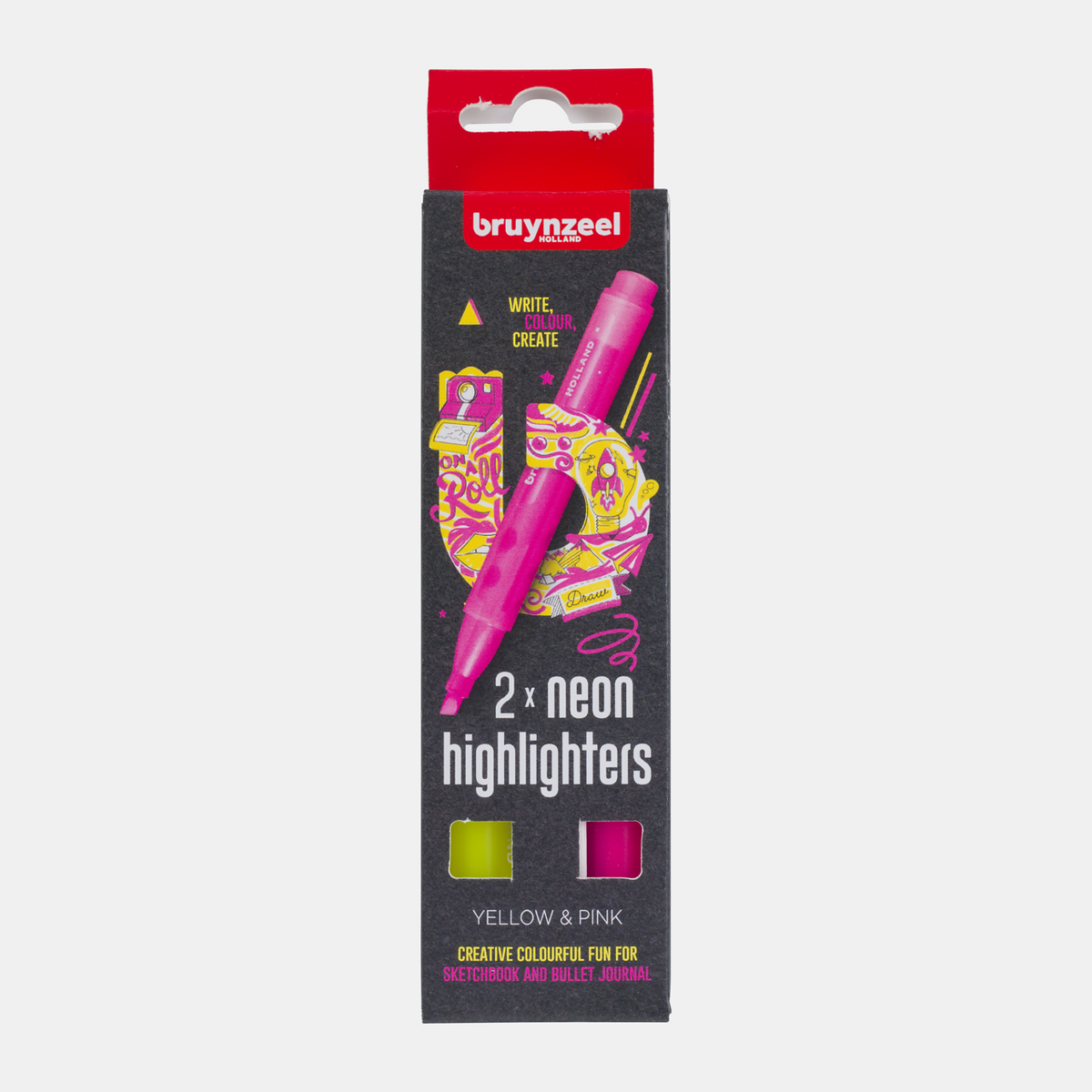 Zvýrazňovače Bruynzeel / set od 2 kom – žuta i roze