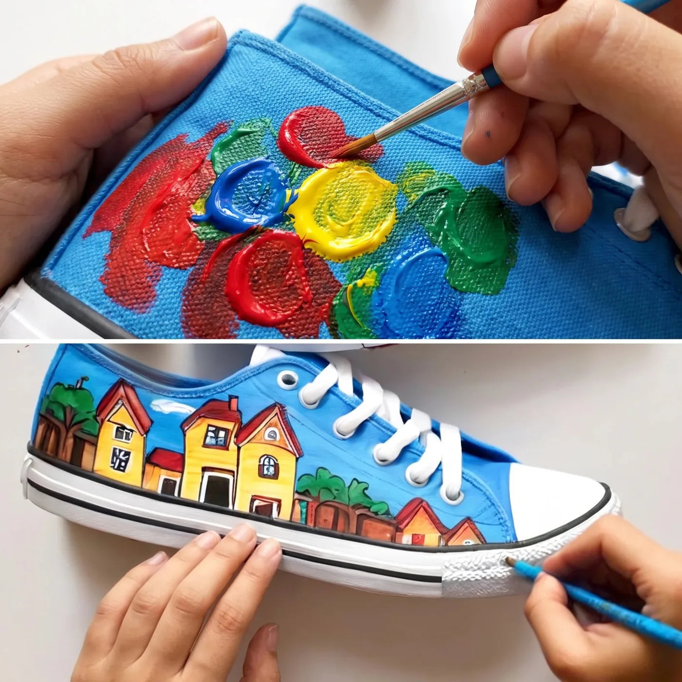 Slikanje motiva bojom za tekstil ARTMIE Cacadu