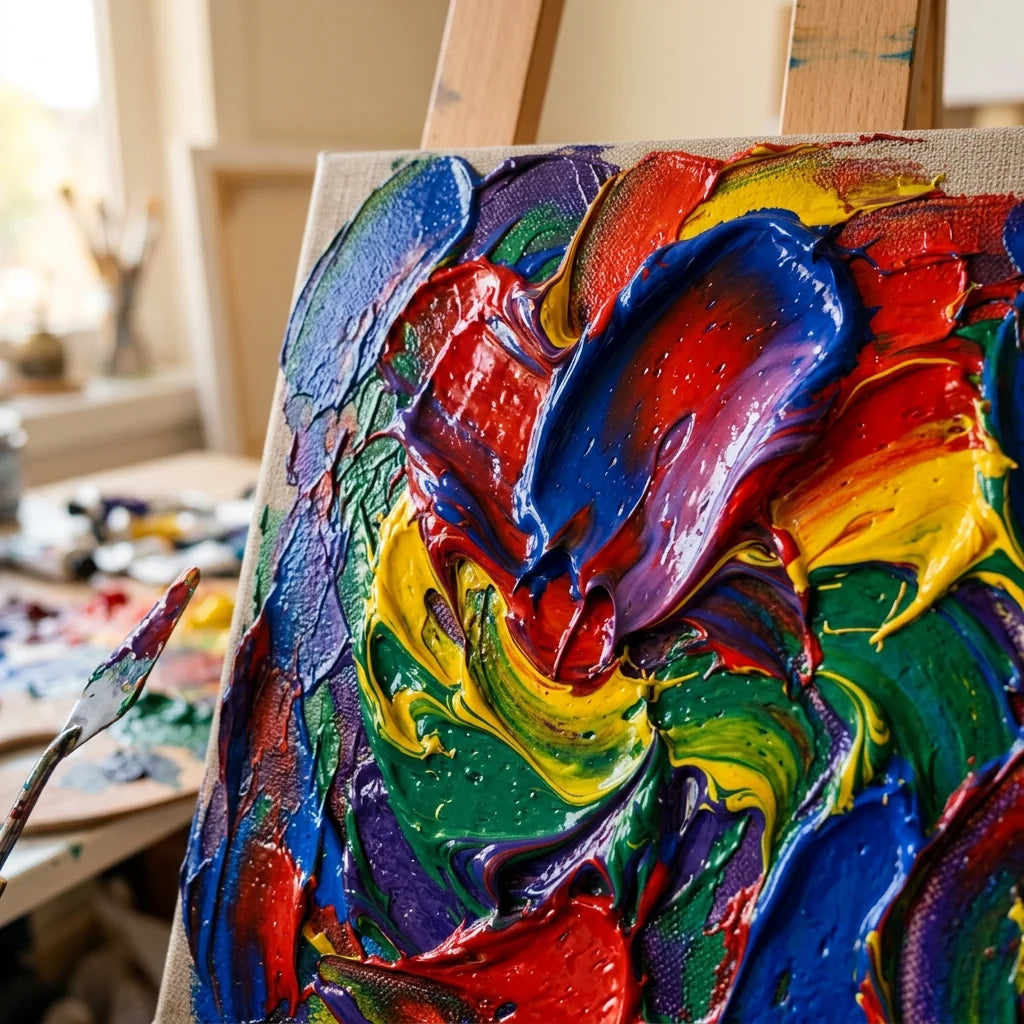 Guste impasto teksture akrilom El Greco
