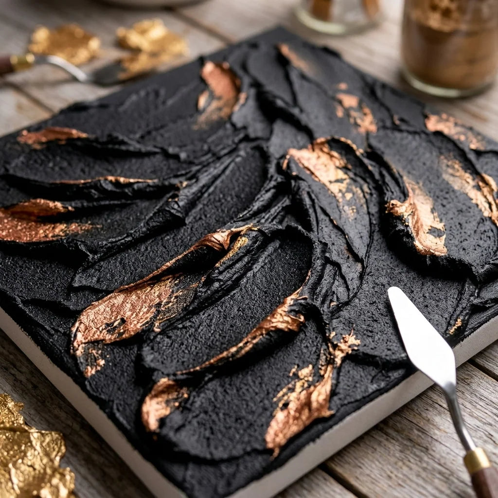 Impasto sa crnom Midnight pastom i metalik akcentima